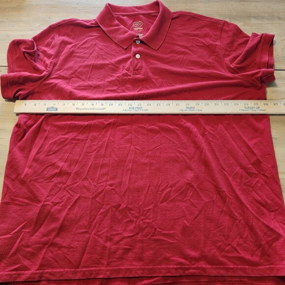 St John's Bay Comfort Flex Polo Shirt Classic Fit Golf Red XXL 2XL - Picture 8 of 8